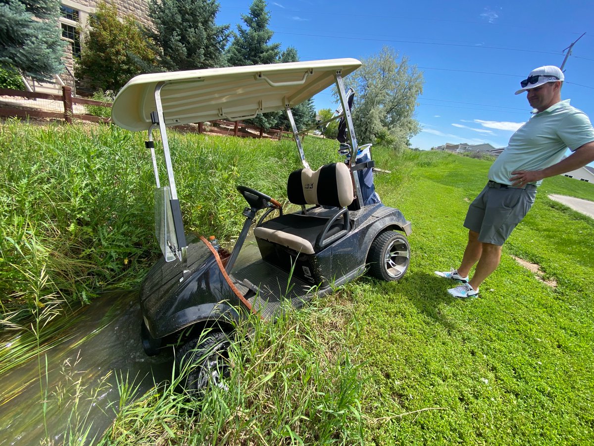 mrsturrill's tweet photo. Hey Ben, remember how I said you’re such a patient dad?! Well, um…HOW patient are you?! 🫣 ⛳️ So much for three minutes of teaching our teen ti drive. Should be fun…#buckleup #FathersDay2023 #fathersdayfail https://t.co/NtStAEhhNh