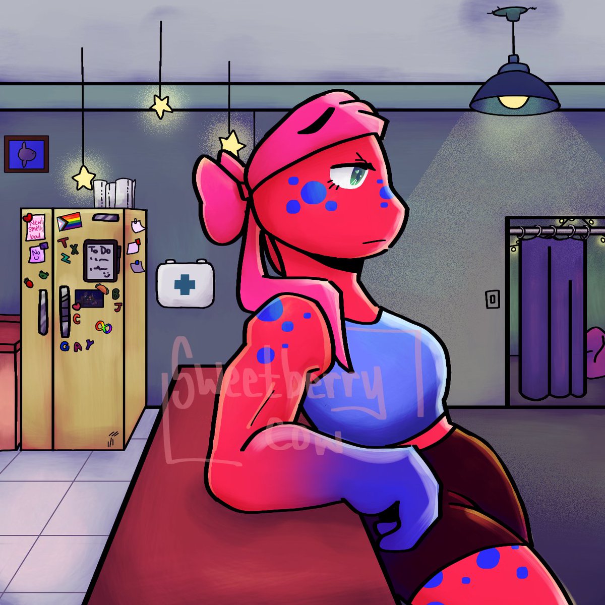 sweetberrycow's tweet photo. I CANT FIND THAT POST THAT WAS LIKE "Post art you're still really proud of" BUT I STILL WANNA DO IT HAHA ANYWAYS HERE'S MY GAY LITTLE FROG DAUGHTER WITH ANGER ISSUES.

#TMKFF #OC #tmnt2012OC https://t.co/R9nwzj1fqm