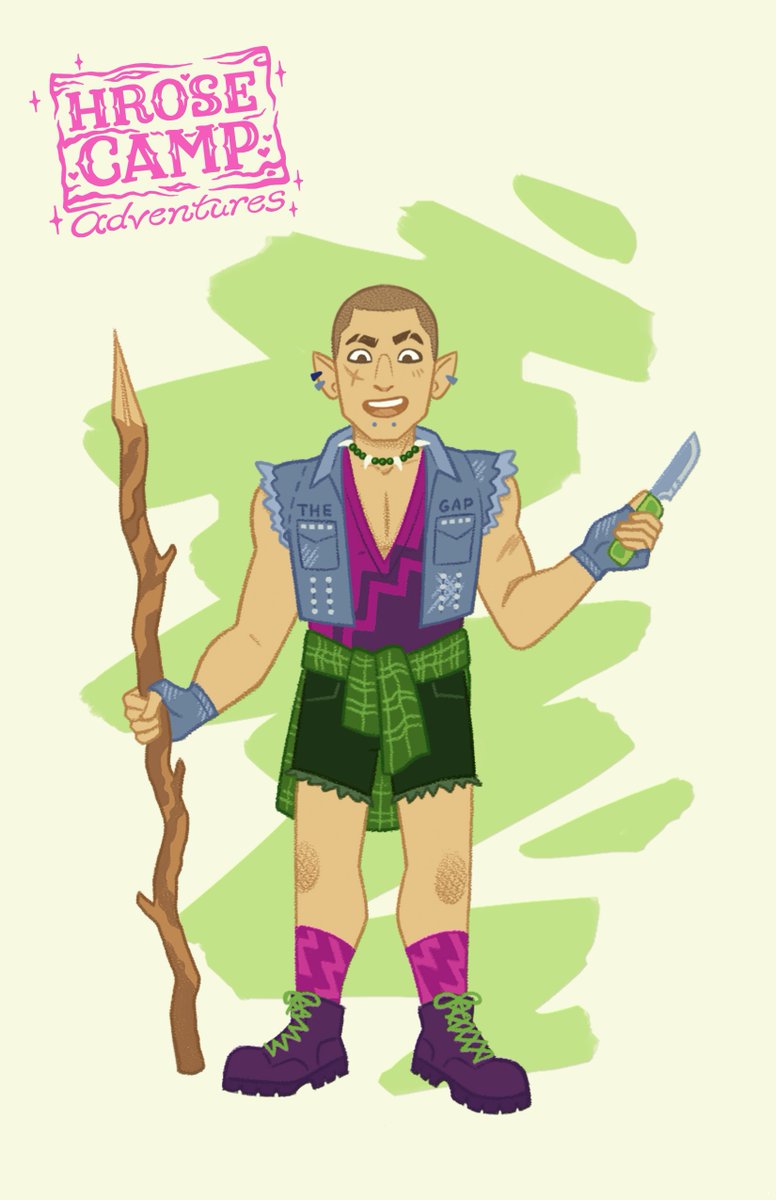 Those of you who are mail-tier patrons on patreon.com/legendlark have already seen this friendo, but for everyone else, may I present to you The Gap, <a href="/noelshiri/">Noel🎄</a>'s incredible, iconic character from Hrose Camp Adventures on <a href="/legendlarkpod/">LegendLark (Dames & Dragons)</a>.

I only hope I did them justice. 😔🙏