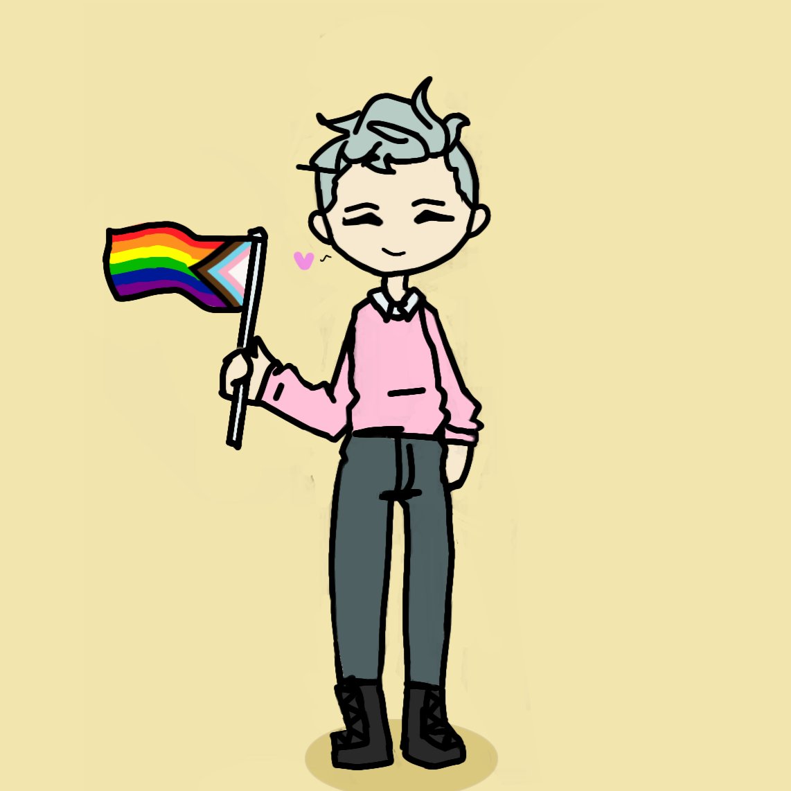 Les dejo un V chibi con su banderira por aca<33 #viktorvolkov #infamesrp #infamesrpfanart #fanart  #PrideMonth #Pride2022