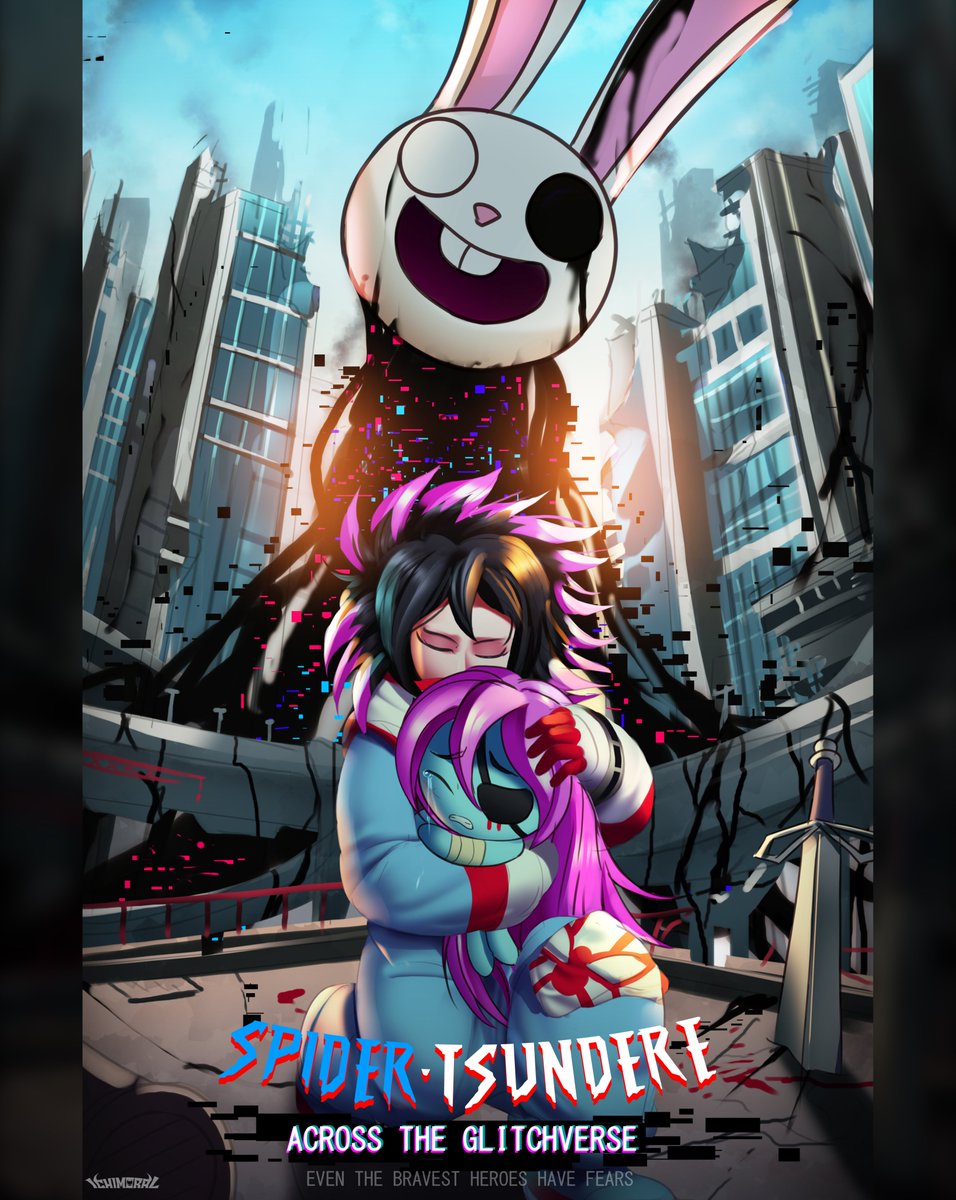 New artwork commission ! A new Pibby crossover drawing movie poster! cx featuring @435Alvaxerox spider-tsundere OC giving her a hug, a bit of comfort on this endless glitch apocalypse😭
#Pibby #PibbyFanart #LearningWithPibby #bunbun #SpiderVerse  #crossover #furry #spiderman