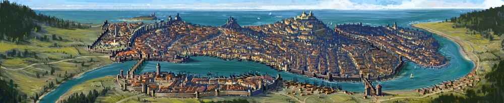 GolarionToday's tweet image. 19 Sarenith, 4707 AR: Eando Kline entered #Korvosa (#Varisia)
After following thieves for a week, he encountered honest guardsmen when he arrived in the grandest metropolis in Varisia. 
pathfinderwiki.com/wiki/Korvosa #EandoKline