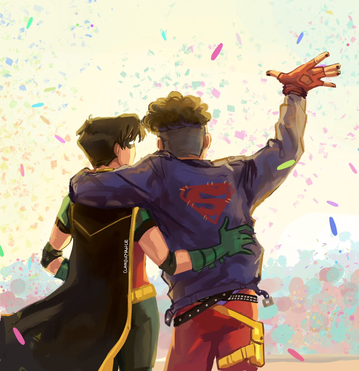 [DC] they probably just saved a city or something 🎉🎉🎉

#timdrake #connerkent #konel #timkon