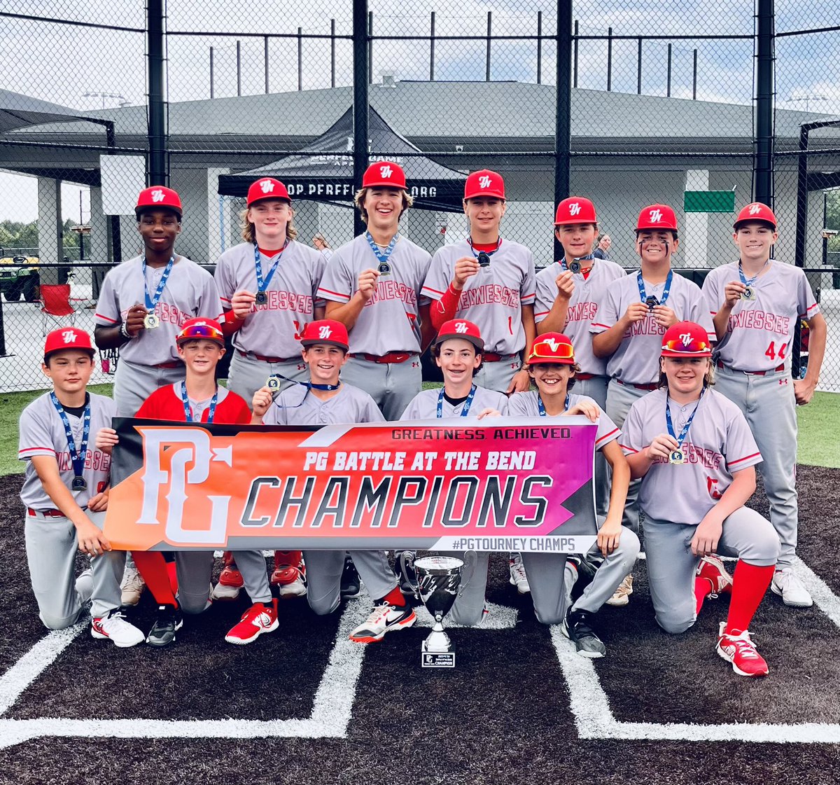 @PG_Tourney 13U Battle at the Bend Champions‼️

TN NATIONALS 13U 🏆 

Boys went 4-1-0 on the weekend scoring 50 runs in 5 games 💥 

#TNkids | #5SP 
@TNNatsRecruits