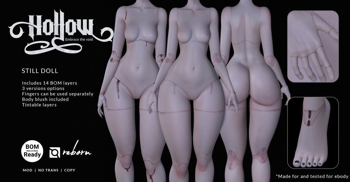 hollow_elf's tweet photo. Hollow - Still Doll
Available at: #KawaiiProject
LM: https://t.co/3O1YP4mnfw
Info: https://t.co/hkrRry1G5d
#SecondLife #Hollow https://t.co/iroRu31Vm9