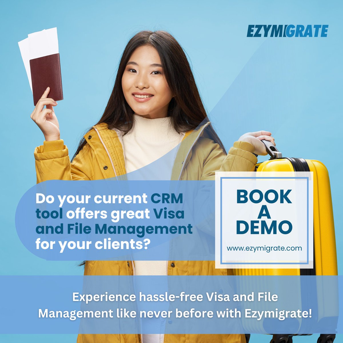 ✅ Say goodbye to cumbersome visa and file handling.

Visit: ezymigrate.com

#Ezymigrate #CRM #VisaManagement #FileManagement #ClientSatisfaction #bestcrmimmigration #immigrationconsultant #immigration #business #migrate
