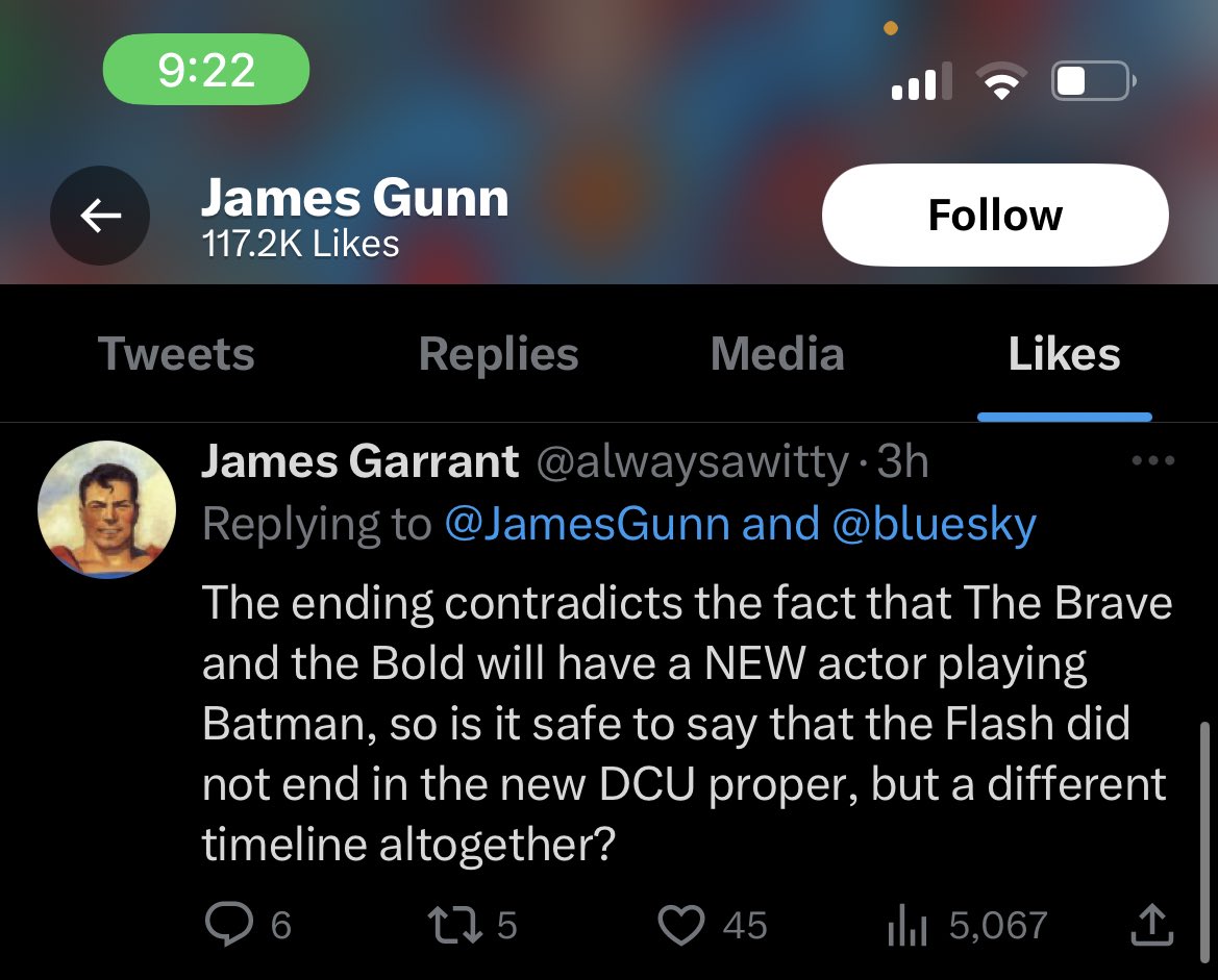 James Gunn really liked this

Ezra is done as Flash 100% 😂