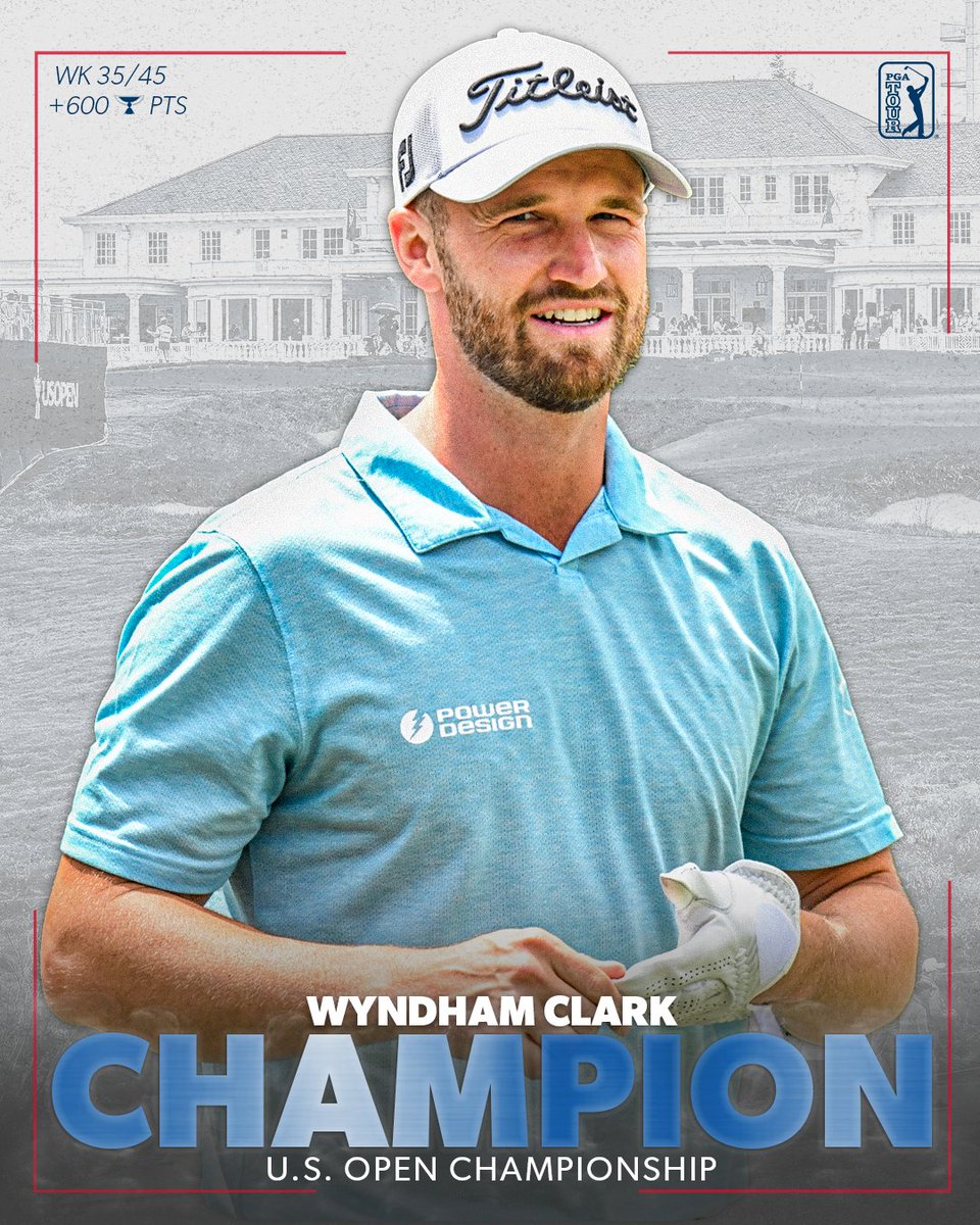 Two wins in his last four starts 🏆🏆

@Wyndham_Clark is a major champion @USOpenGolf!