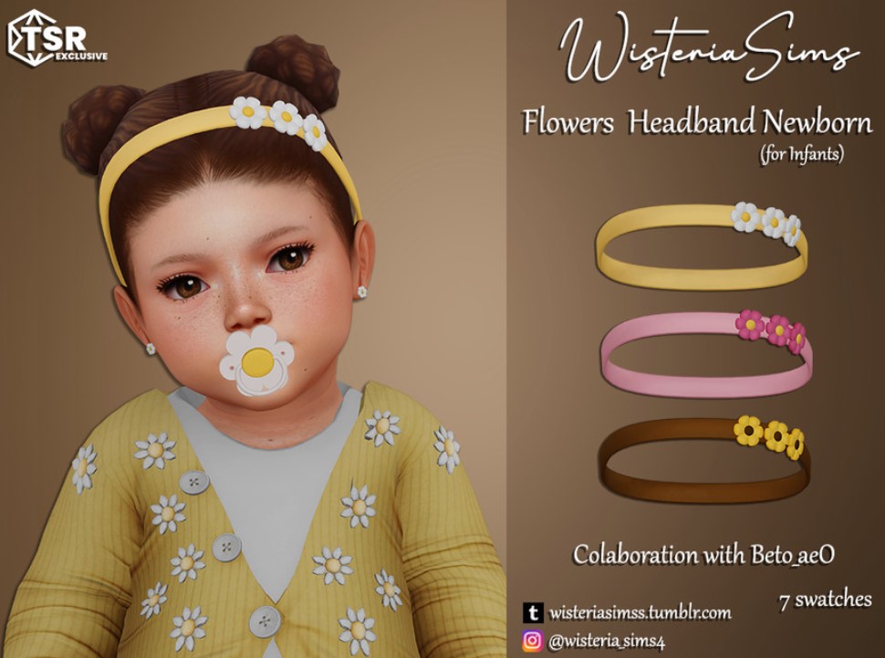 — Flowers Headband NewBorn for Infants 🐣 

Featured here! ⬇️
🔗snootysims.com/customcontent/…

#snootysims #thesims4 #sims4 #ts4 #sims4cc #ts4cc #sims4ccfinds #ts4ccfinds #sims4downloads #ts4downloads