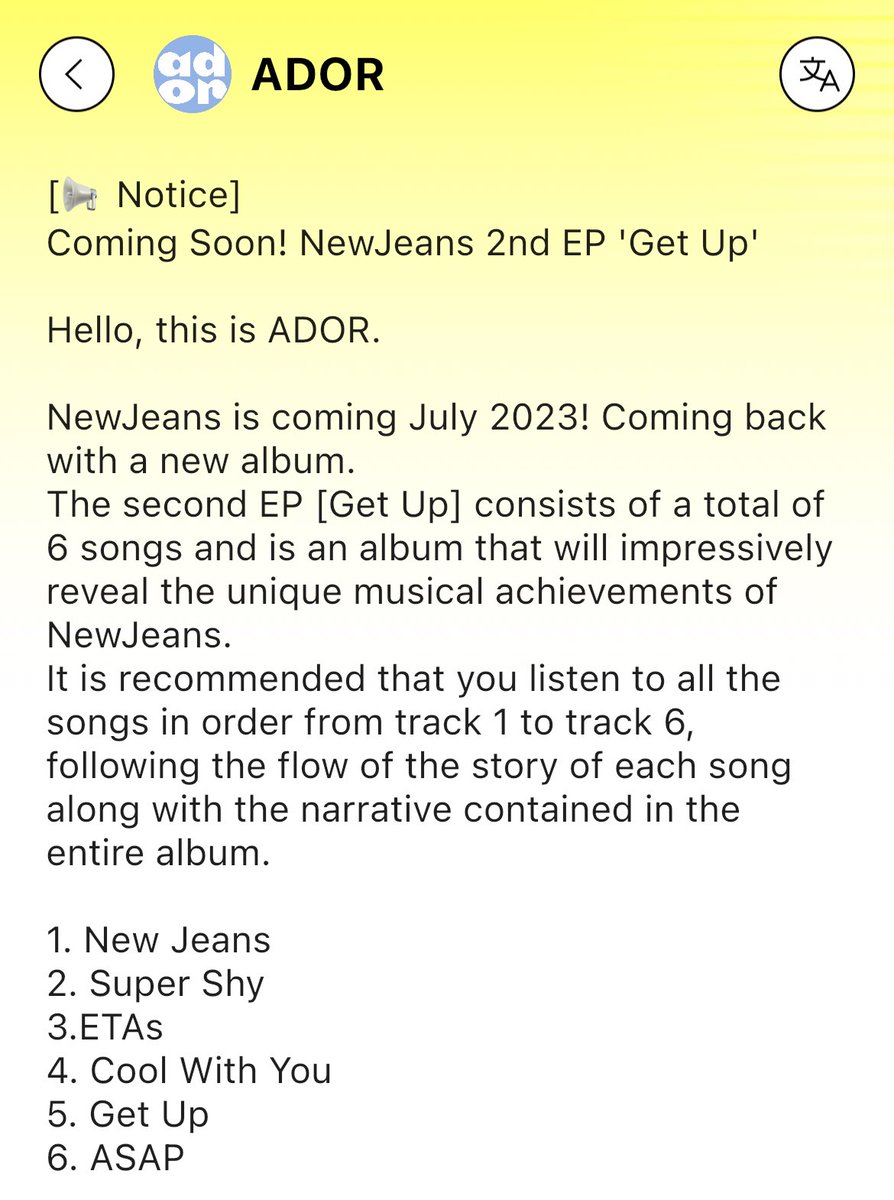 NEWJEANS SECOND EP TRACK LIST