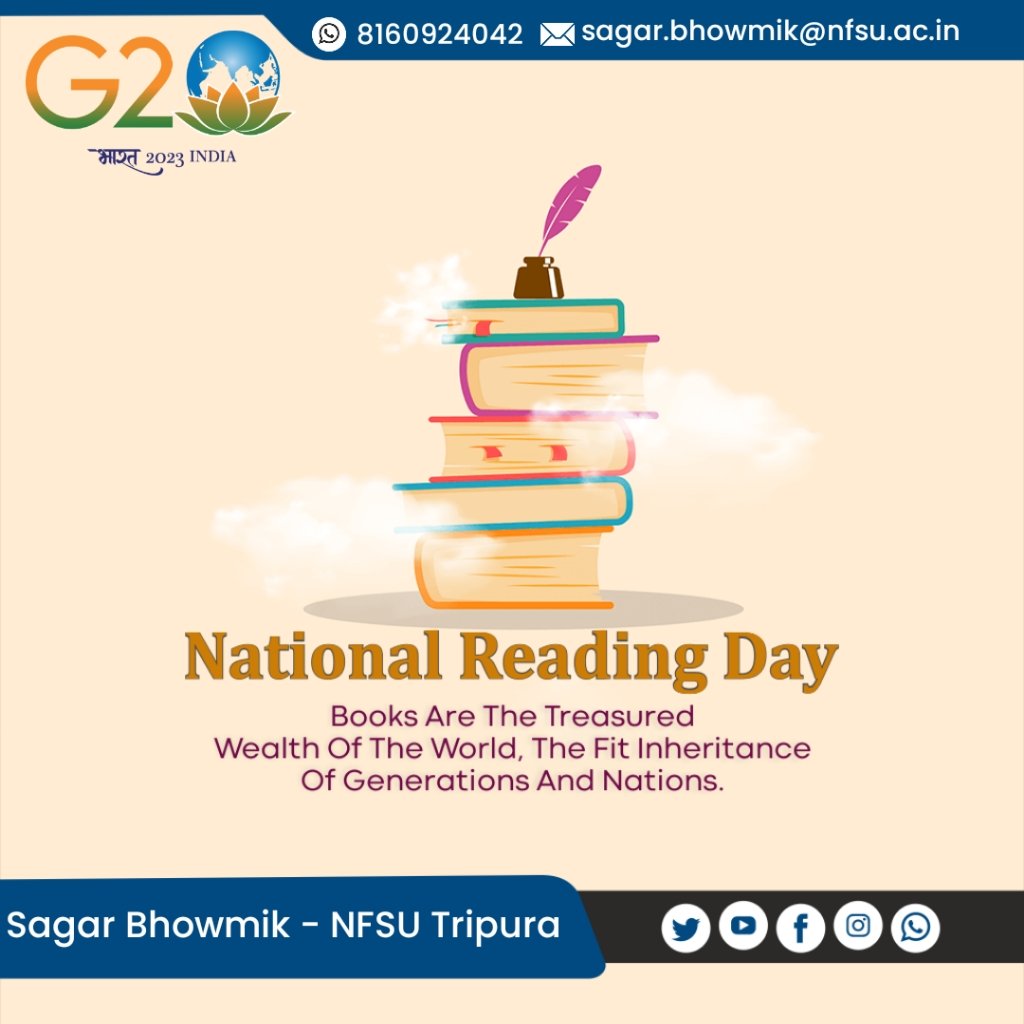 📚 Happy National Reading Day! 🌟📖

Take a break, open a book, and let your imagination soar! 🚀✨

Reading is not just a hobby, it's a journey to new worlds and endless knowledge. 🌍💡

#NationalReadingDay #BookLovers #ReadMore #ImaginationUnleashed #KnowledgeIsPower