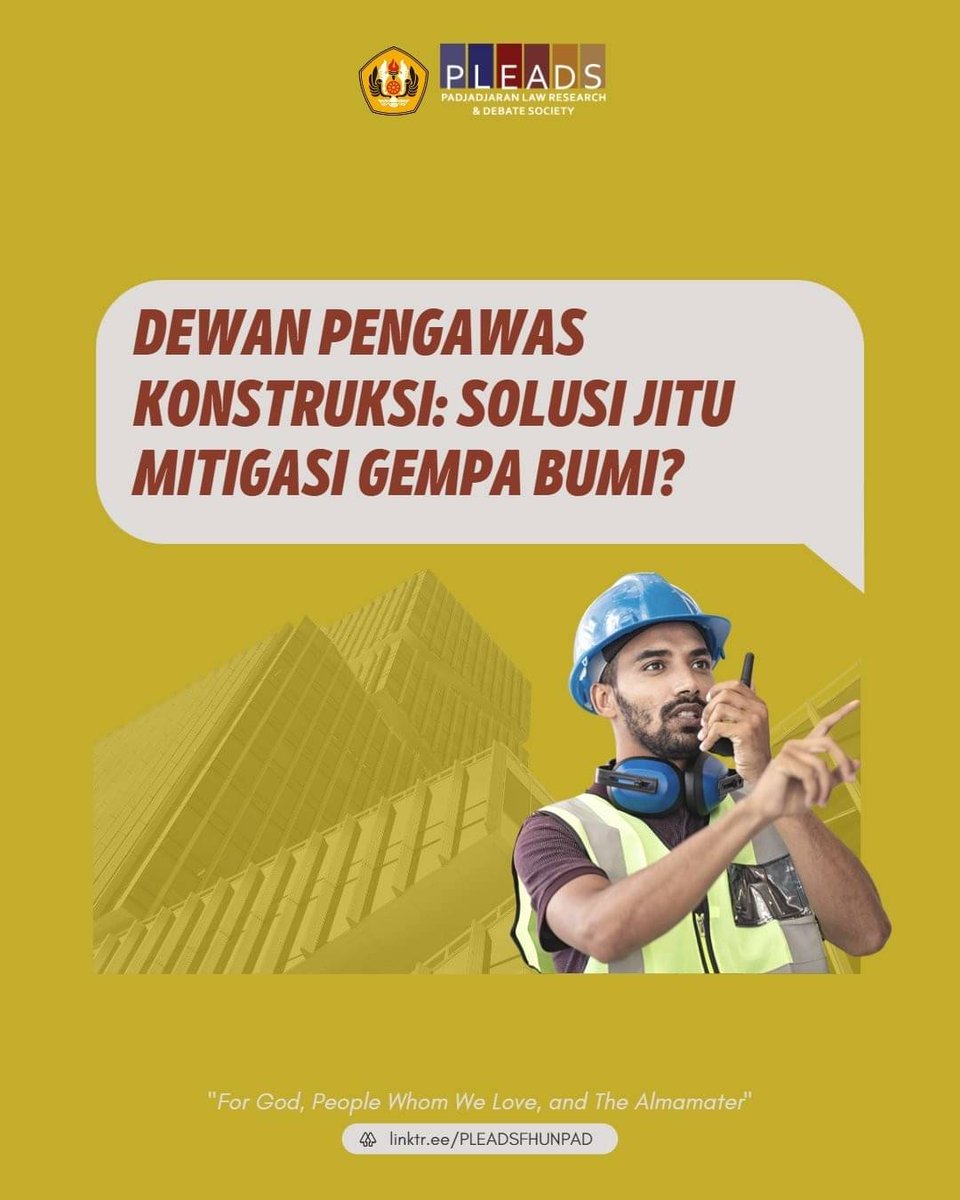 PLEADS_'s tweet photo. [PERSPEKTIF KAJIAN VOL. 02 EDISI 02]

- Dewan Pengawas Konstruksi: Solusi Jitu Mitigasi Gempa Bumi? -

Berkaca dari gempa Turki di awal tahun ini, nampaknya penduduk Indonesia harus ikut berintrospeksi diri. 

(...) https://t.co/2fKKyTdLas