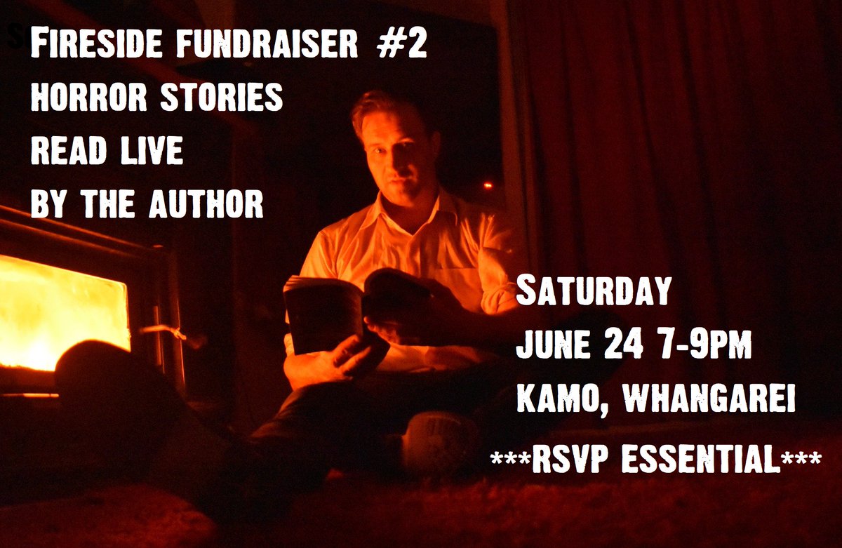 MichaelBotur's tweet image. Can you get to Whangarei, this Saturday night?

To support the crowdfunding campaign for 'Bloodalcohol' - the new horror story collection - you're invited to sit by the fire and enjoy two spooky stories read by author Michael Botur.
Here's the event. facebook.com/events/8422319…