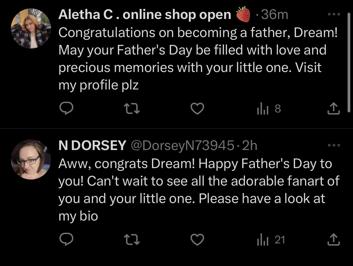#dreamspace i spread misinfo and now bots think u have a child