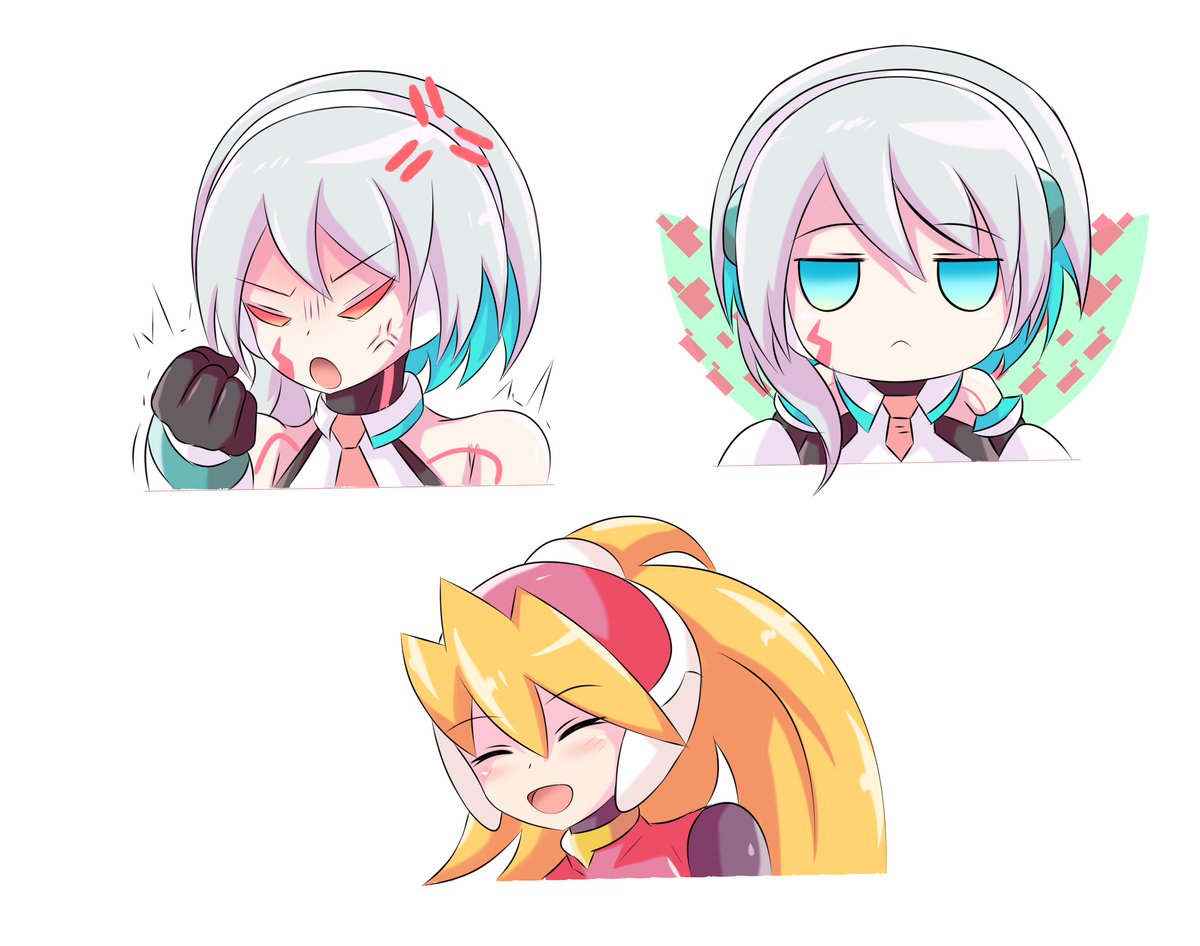 -COMMISSION of some emotes that they asked me for
-COMISION de algunos emotes que me pidieron :3 #MegaMan  #MegamanXDiVE  #RockmanXDiVE