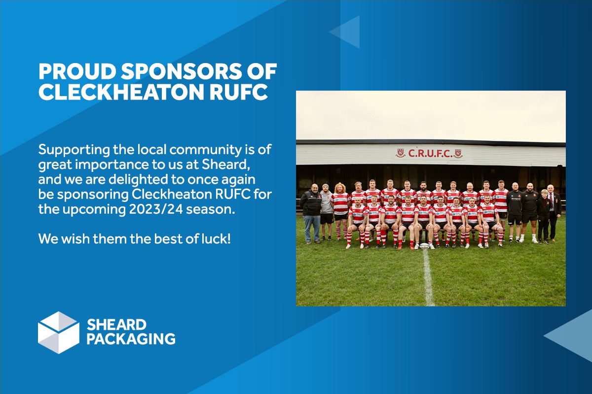 We are so proud to be sponsoring such a fantastic team once again, best of luck lads! <a href="/CleckheatonRUFC/">Cleckheaton RUFC</a>  #upthelambs #community #proudlyindependent
