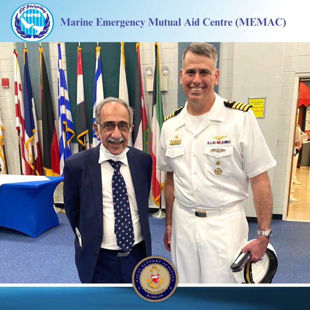 MemacRsa's tweet photo. MEMAC was honored to attend the Change of Command Ceremony from Captain William Lane, to Captain Zachariah Aperauch, on the 15th of June, 2023.

The US Command and its Allied cooperation with MEMAC go back over two decades.

#Bahrain #US #MARINE #ENVIRONMENT #NAVY #POLLUTION https://t.co/2eeT5GzfQG