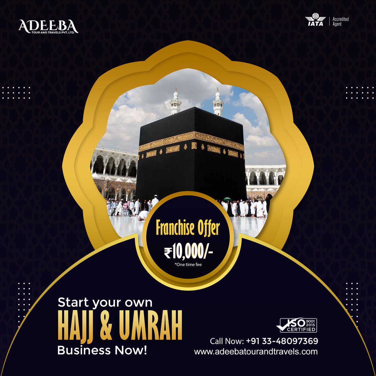 Planning to start your own Hajj & Umrah? Just call here  +91 33-48097369 #businessowners #BusinessFranchise #franchise #franchiseopportunities #FranchiseBusiness #franchiseowner #franchiseindia #hajjumrahtravelagency #hajjumrahfranchise #hajjumrahagency #adeebatourandtravels