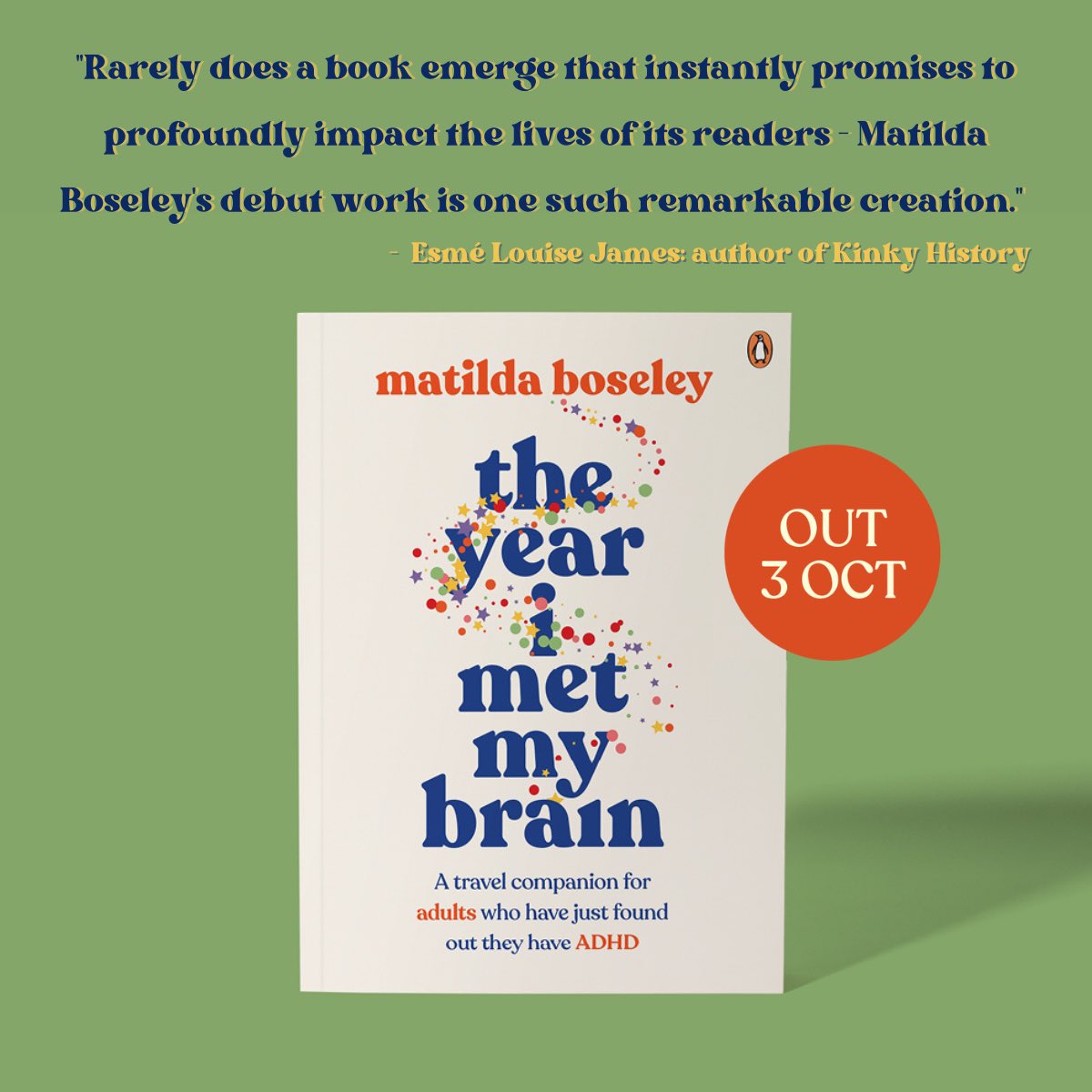 Oh my god, I’ve never been this excited in my life. Let me introduce you to The Year I Met My Brain: a travel companion for adults who have just found out they have ADHD! Coming out October 3rd and available for preorder now. linktr.ee/matildaboseley…