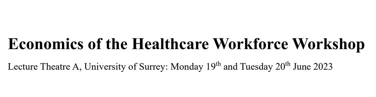Strong start of the week for #healtheconomics! @cepr_org Conference on Health Economics at @TSEInfo and healthcare workforce workshop at @economicssurrey. Many thanks organisers @JoBlanden, Pierre Dubois, @JoeMoscelli, @JeanTirole! Have a look at the programs for great papers⬇️