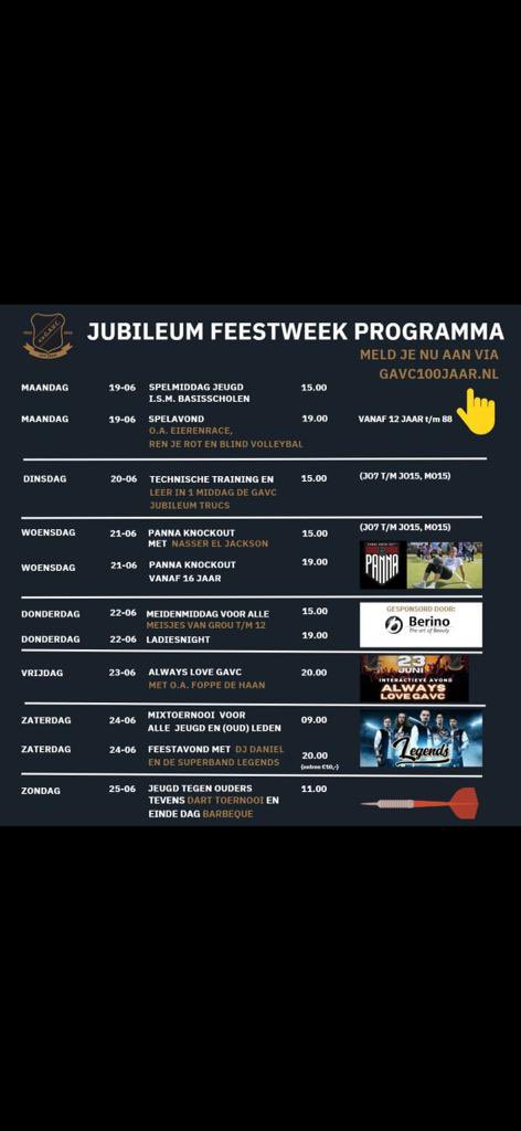 sportingrou's tweet image. Jubileum feestweek @vv_GAVC van start met spelmiddag &amp;amp; spelavond 

15.00 uur spelmiddag i.s.m. basisscholen 
19.00 uur spelavond vanaf 12 jaar