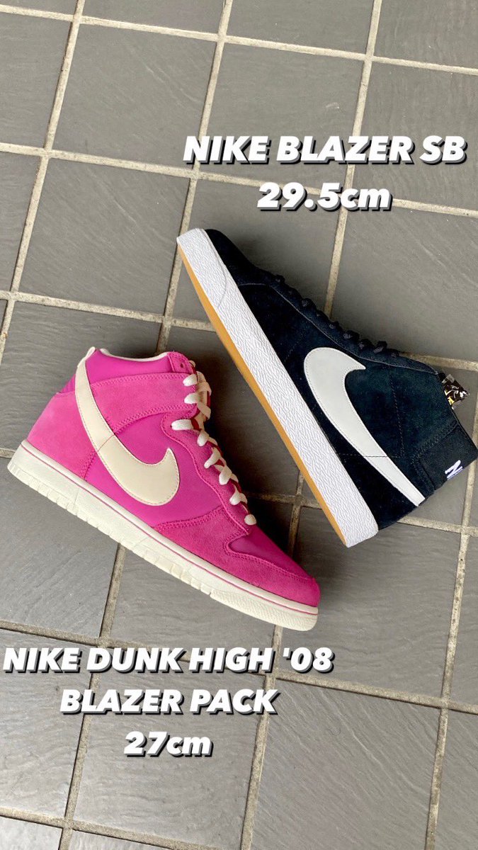 65kicks's tweet photo. スニーカー情報‼️
🛹NIKE BLAZER SB🛹
🌸NIKE DUNK HIGH '08 BLAZER PACK🌸
#blazer
#blazersb
#nike
#NIKE
#ナイキ
#dunk
#dunkhi
#blazerpack
#ダンク
#dunksb
#kicksclan
#戸田公園
#セレクトショップ
#戸田
#埼玉県 https://t.co/ZFovSUaZ7z