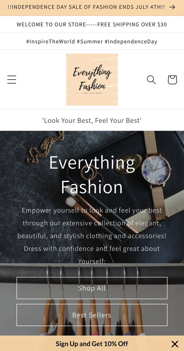 🔆Come celebrate Independence Day with @EveryFashion0 and make sure you always look your best! ‘Look Your Best, Feel Your Best’ #fashion #style #fit #makeup #clothing #jewelry #aesthetics #shopping #onlineshopping #IndependenceDay 👇Check It Out👇 everythingfashion0.myshopify.com