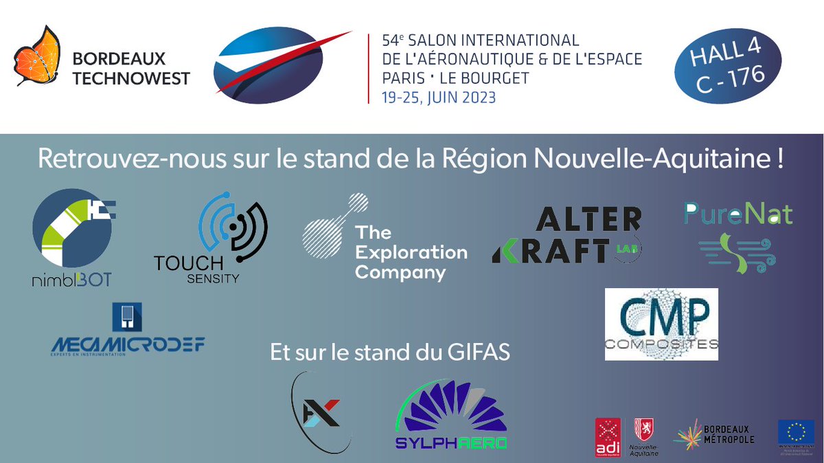 Bordeaux Technowest (@bdx_technowest) on Twitter photo 🛫 SIAE DU BOURGET 2023, c'est parti ! 🚀
👀 Retrouvez pendant 5️⃣ jours les #startup accompagnées par <a href="/Bdx_Technowest/">Bordeaux Technowest</a> dans la délégation <a href="/ADI_N_A/">ADI Nouvelle-Aquitaine</a>- <a href="/NvelleAquitaine/">Nouvelle-Aquitaine</a>
👉 Hall 4 - C 176
👉 et sur le stand du <a href="/GifasOfficiel/">GIFAS</a>🫵
L'occasion de présenter :
🛰️ LE COCKPIT
🎤 l'<a href="/uav_show/">UAV SHOW</a> 🛫 SIAE DU BOURGET 2023, c'est parti ! 🚀
👀 Retrouvez pendant 5️⃣ jours les #startup accompagnées par <a href="/Bdx_Technowest/">Bordeaux Technowest</a> dans la délégation <a href="/ADI_N_A/">ADI Nouvelle-Aquitaine</a>- <a href="/NvelleAquitaine/">Nouvelle-Aquitaine</a>
👉 Hall 4 - C 176
👉 et sur le stand du <a href="/GifasOfficiel/">GIFAS</a>🫵
L'occasion de présenter :
🛰️ LE COCKPIT
🎤 l'<a href="/uav_show/">UAV SHOW</a>