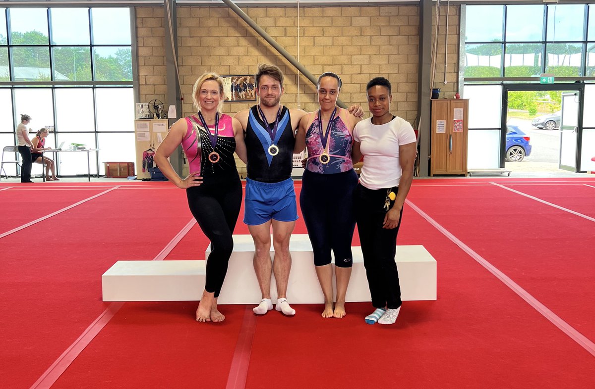 Boom! #gold for all of us adults at @PortsmouthGym in #WAG and #MAG this weekend @CartertonGym. Thanks for having us, such a warm welcome as always and your gym is a wonderful facility. Thanks to Gianna for judging too :) Great way to spend a #Sunday. #gymnastics #nevertooold :)