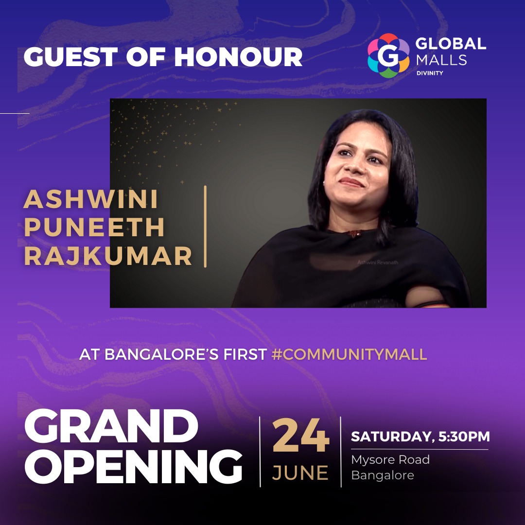 divinitymall's tweet photo. The moment we've all been waiting for is finally here! Join us on 24th June 2023 for the grand opening of Divinity Mall, We're thankful to have the incredible Ashwini Puneeth Rajkumar Ma'am as our honoured guest for the inauguration.
#DivinityMallOpening #ashwinipuneethrajkumar https://t.co/z8nJEyUNFw