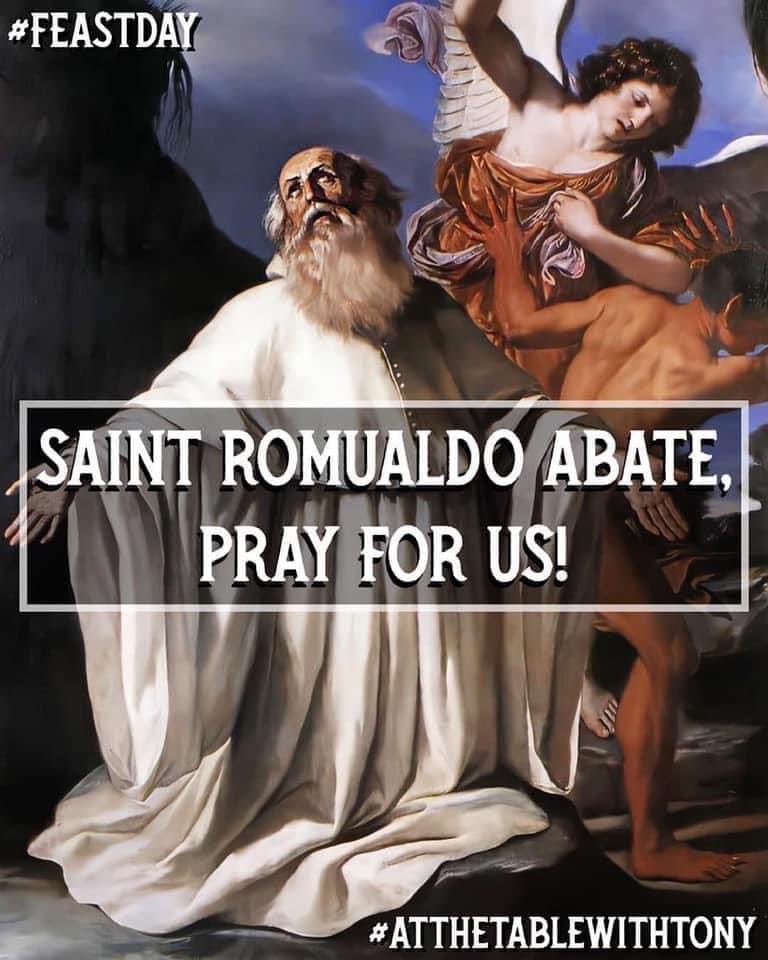 Saint Romualdo Abate, pray for us!  He was the founder of the #Camaldolese Order of Monks & Nuns. #FeastDay #AtTheTableWithTony