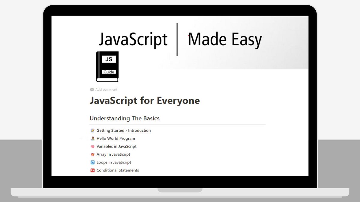 hey_madni's tweet image. JavaScript is a popular language.
But not easy to learn.
So I built the "JavaScript for Everyone" ebook:
• Beginner to Expert Full Guide
• 50+ resources and tips
• 80+ Code Snippets
100% FREE for the next 24hrs!
Just:
1. Like
2. Reply "JS"
3. Follow me (so I can DM you)