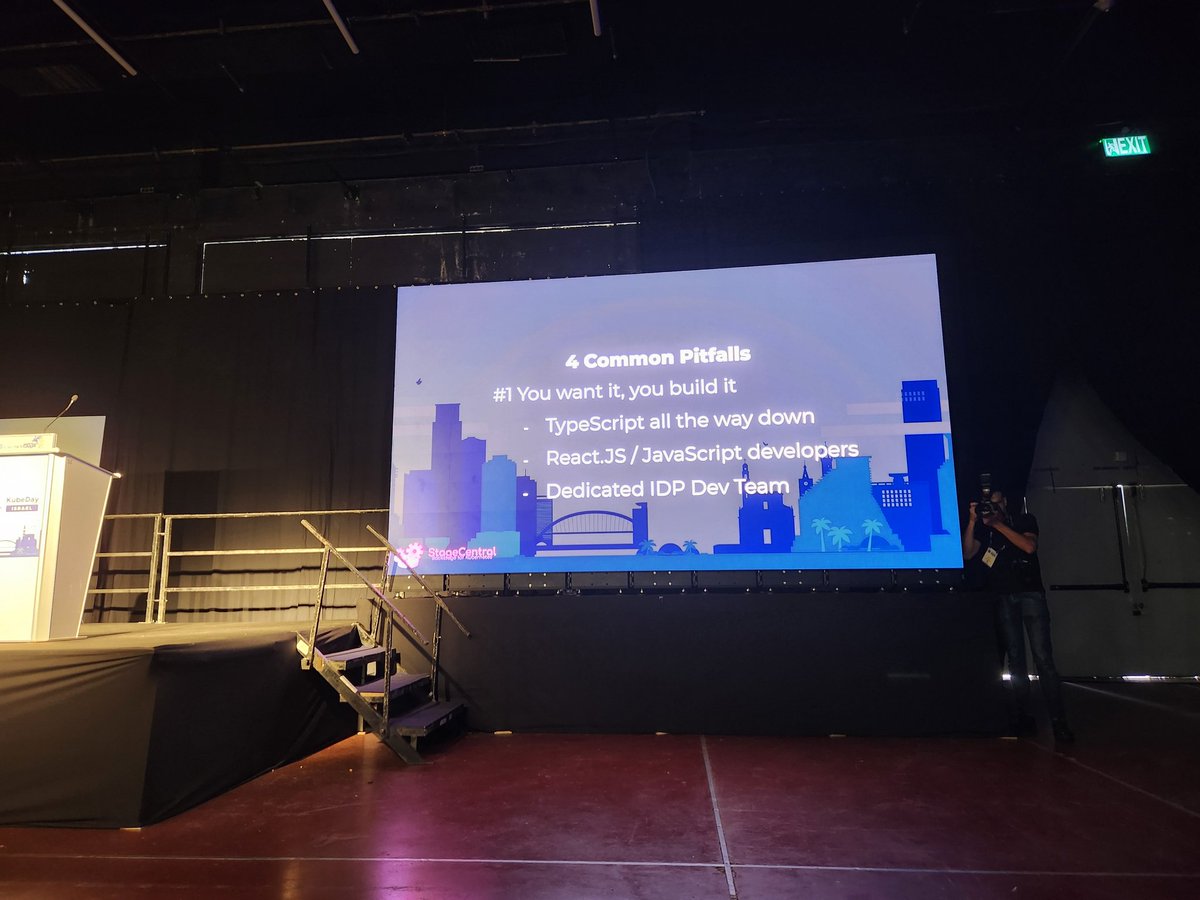 Backstage is a great developer platform, but what does it take to run it in production? Availability? Scale? Monitoring?
Typescript??
#kubeday Israel <a href="/ArthurBerezin/">Arthur Berezin</a> <a href="/antweiss/">Ant(on) Weiss</a> 
<a href="/CloudNativeFdn/">CNCF</a> <a href="/BackstageDX/">Backstage Community</a> #platformengineering