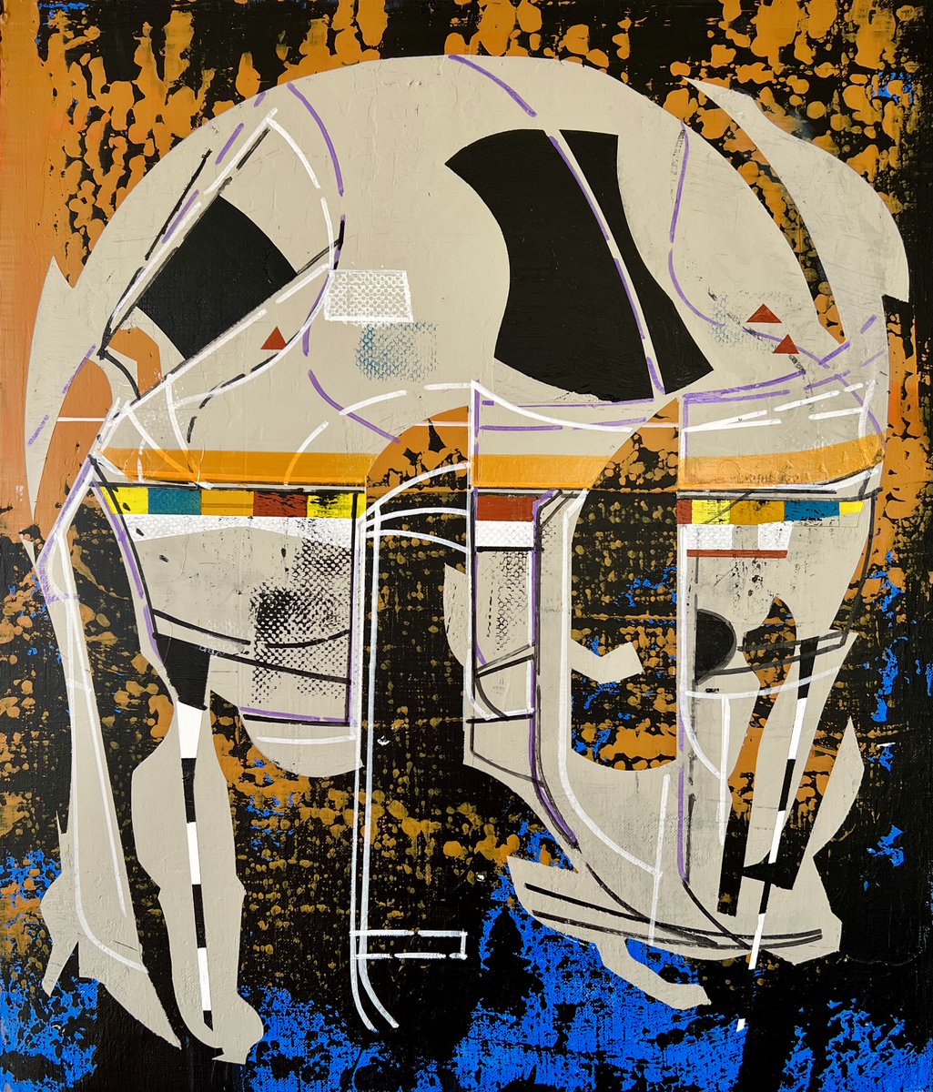 James Wallace Harris: Deep Space Probe - Kepler-440b Acrylic on canvas 21' x 18' July 19, 2023. saatchiart.com/art/Painting-D… #space #spazio #kunst #konst #maalaus #taide #peintre #painting #industrial #art #arte #gemälde #technology #architecture