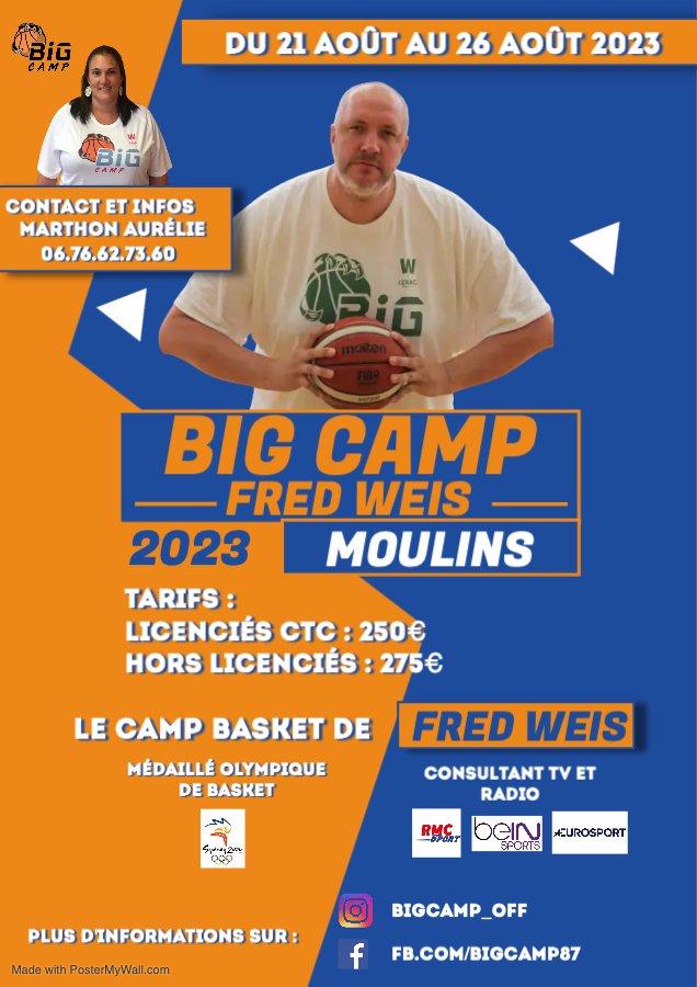 Le BIG CAMP à Moulins revient pour la deuxième édition 🙌 Inscriptions auprès de Marthon Aurélie 👇