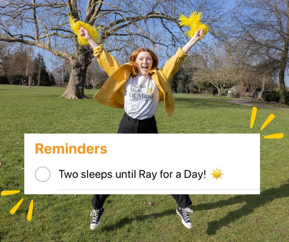 RaysofSunshine's tweet photo. Two sleeps to go until Ray for a Day! π
Dig out your favourite yellow clothes so you can be a #RayForADay on Wednesday 21st June!
By wearing yellow and donating, you'll help us to grant more magical wishes to seriously ill children. Donate here: https://t.co/8YtZ4hwCYQ https://t.co/wGtUMK24ov
