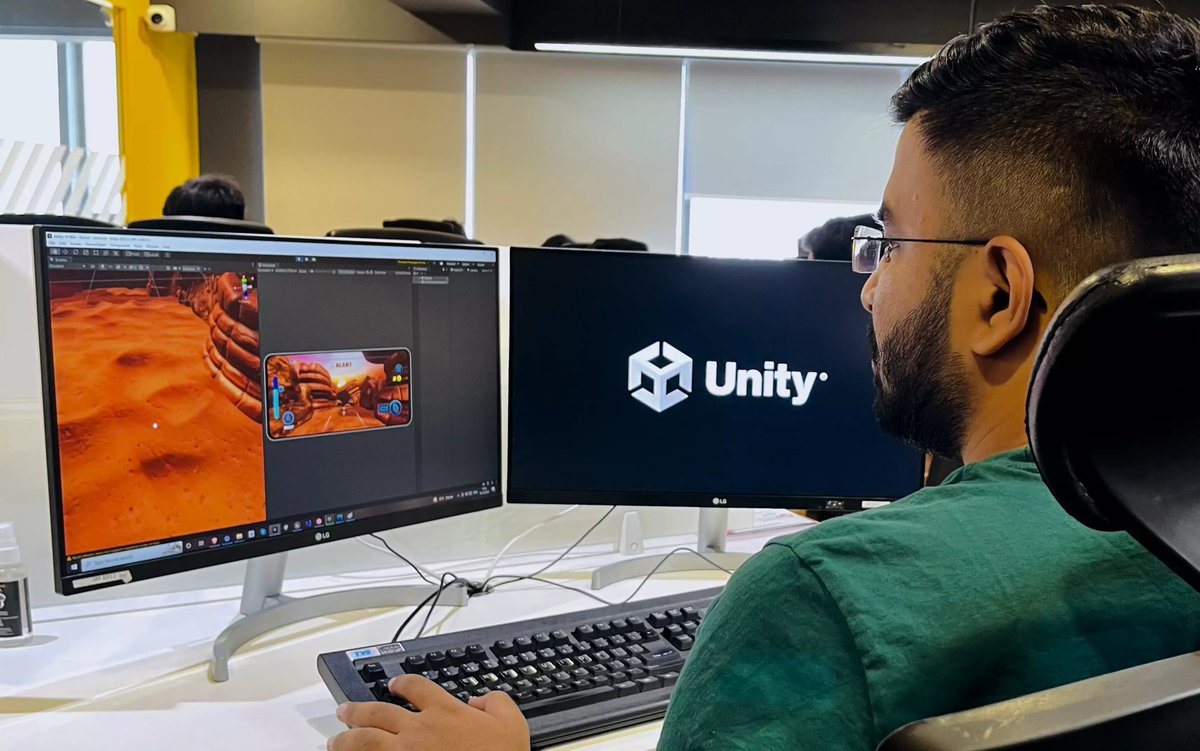 'Unleash your game dev genius with Unity -  the ultimate powerhouse for 3D and 2D creations. Its user-friendly  interface and game-changing features make it the top choice worldwide.  Embrace Unity, rule the gaming realm!'

bit.ly/3J7nosw
.
.
.
#gamedevelopment #gamedev…