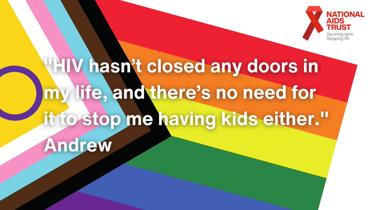 “It’s a fact that if you’re on effective HIV treatment you can’t pass it on through sex. It’s time this applies to all aspects of our life, like starting a family.' Andrew. This #Pride Month join the call for #EqualHIVFertilityRights! Write to your MP nat.org.uk/pride