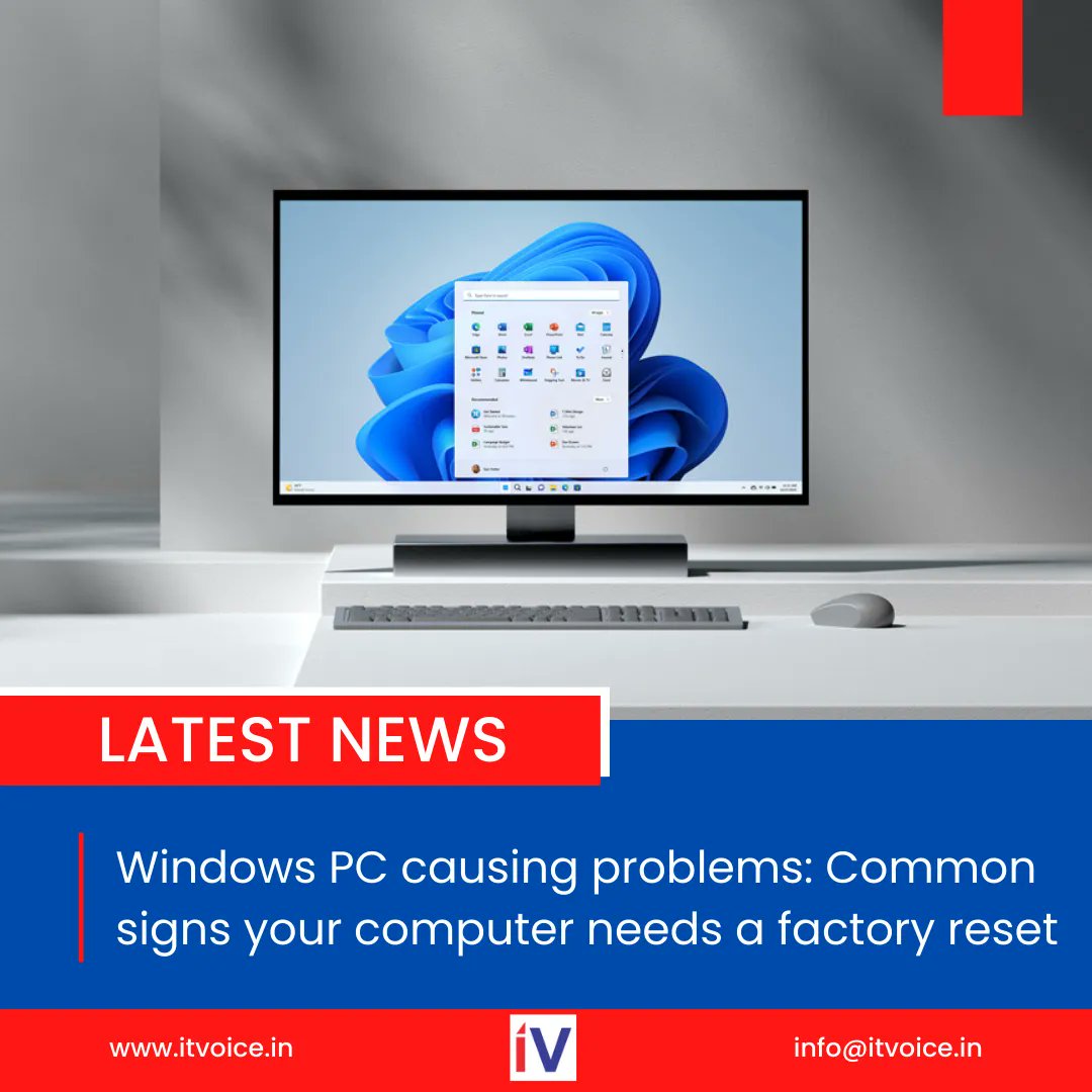 itvoice's tweet image. In the course of time, Windows computers can experience various problems that affect their performance and stability.
#WindowsPC #FactoryReset #PCPerformance #SluggishPerformance #FreezingIssues #MalwareInfections #VirusAttacks #SoftwareConflicts #DriverIssues #SystemErrors