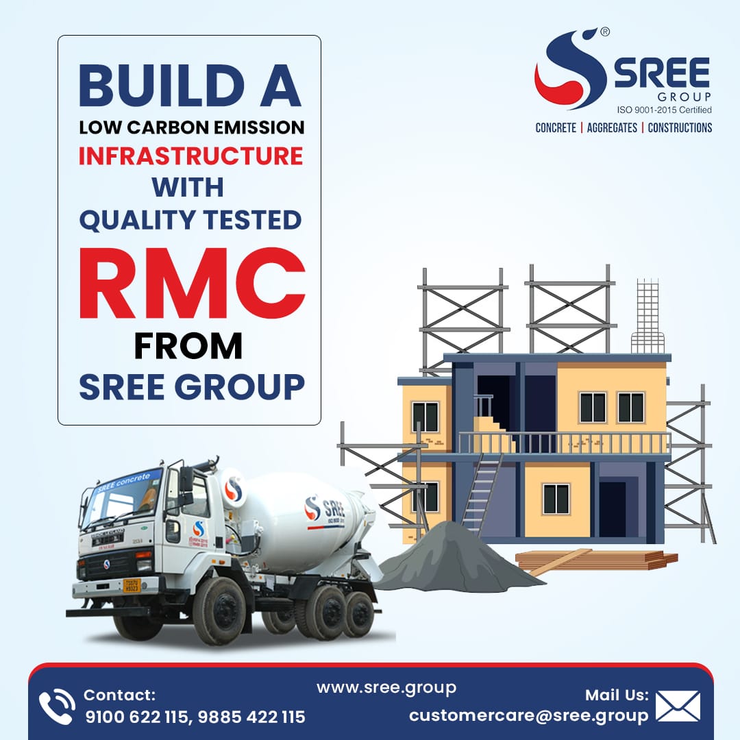 sree_group's tweet photo. Build Responsibly with #SreeGroup's EcoBlend #ReadyMixConcrete. Achieve high performance and sustainability in one solution. Reduce your carbon footprint and meet green building standards. Join the movement for a greener future. #EcoBlendConcrete #SustainableConstruction https://t.co/MZu7bitbOC