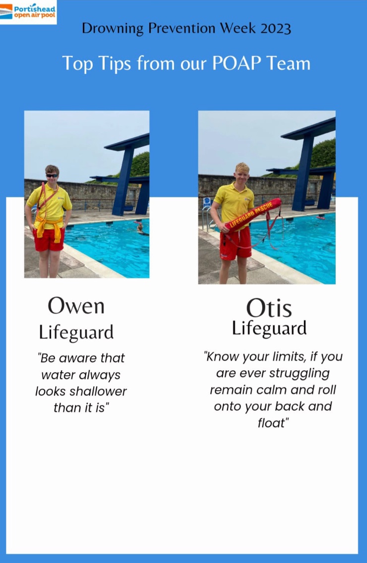It’s #DrowningPrevention week and throughout the week we’ll be sharing some tip-top safety tips from our excellent crew of lifeguards. Kicking things off it’s Owen &amp; Otis.