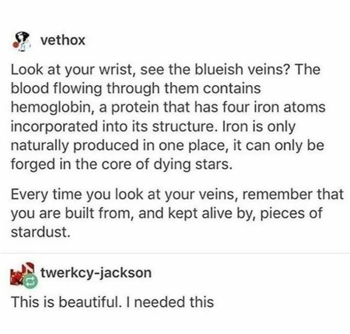 For all who need this today:

'Cause it has been life-changing for me who looks at her blueish purpleish veins for a long time trying to make sense of why they are the way they are ^.^