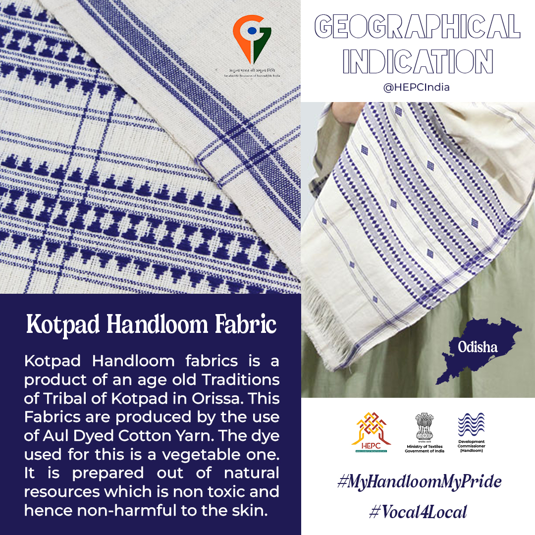 #weavesofindia #GITag #handloom #Vocal4Local #Odisha #kotpad #saree #SustainableLiving #AzadiKaAmritMahotsav

@TexMinIndia @DoC_GoI @incredibleindia 

Image credit: @Gitag_India