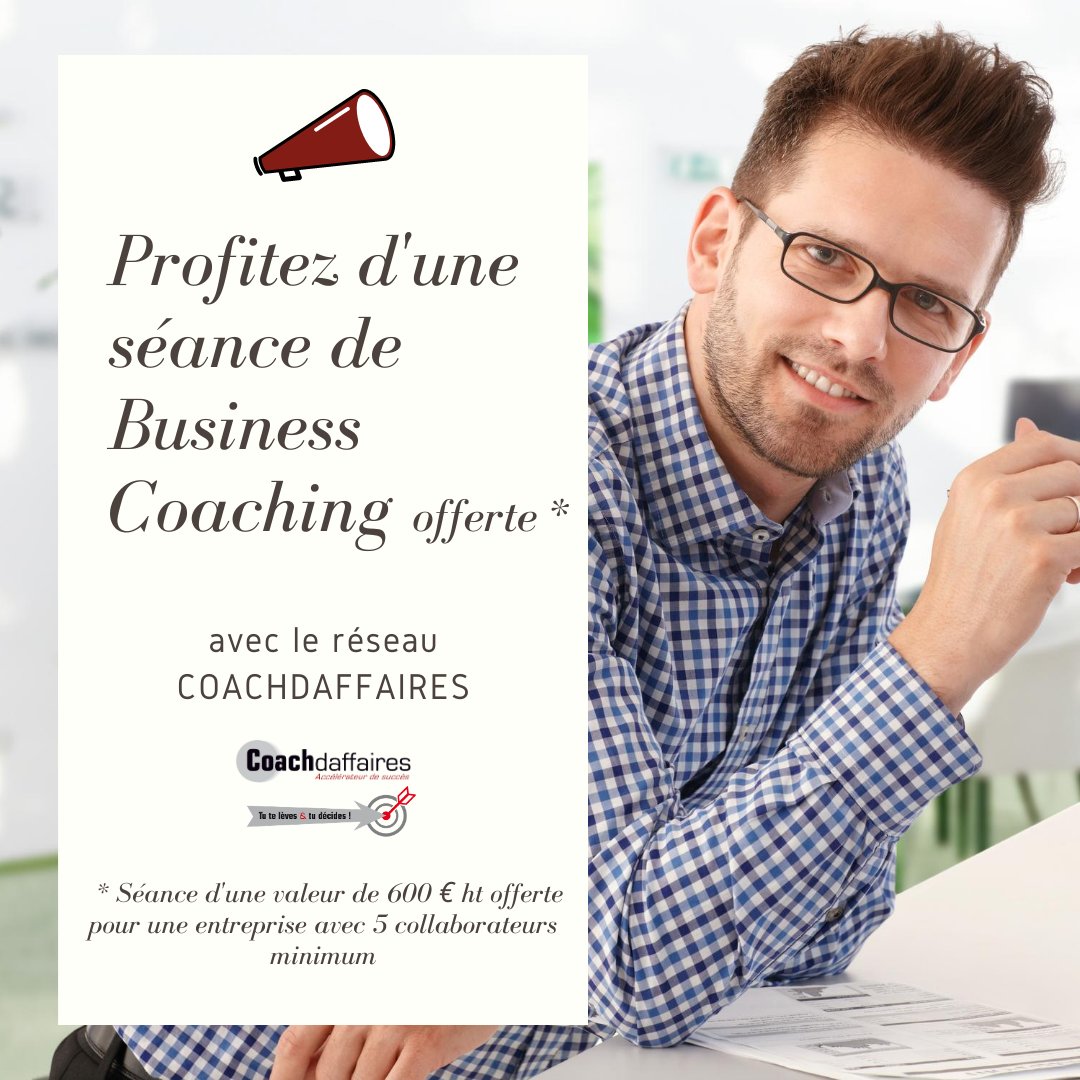 #entrepreneurs #dirigeants , #managers , #chefdentreprise 🖊💼💰
Le réseau COACHDAFFAIRES vous accompagne grâce à la méthode "TU TE LÈVES ET TU DÉCIDES"

📢 profitez d'une séance de 2h OFFERTE sans engagement avec un franchisé de votre région
! 👉 bit.ly/43hNyQk