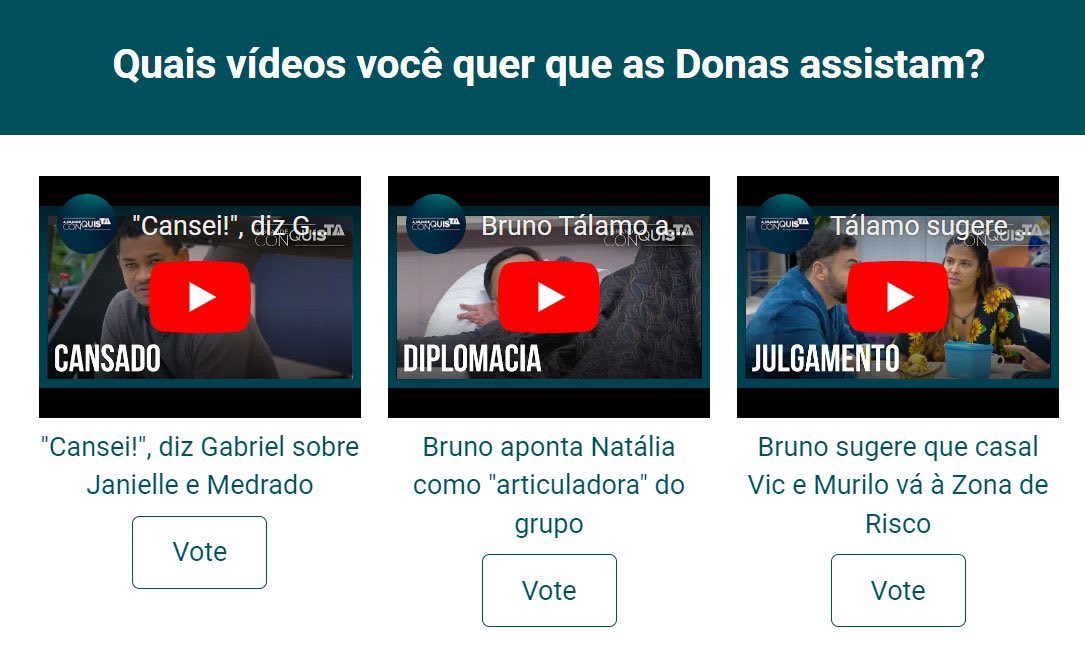 Dantinhas's tweet photo. Mudou! Vai ter video sim. POR FAVOR, TERCEIRA OPÇÃO NÉ? Vai ser o caos… Tálamo falou que nunca disse isso hahahaha #AGrandeConquista https://t.co/kTPI4gN3iI