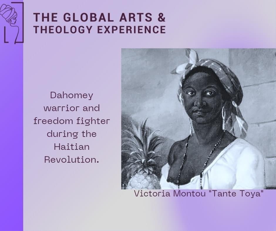 profFV's tweet image. Victoria Montou “Tante Toya” (c. 1739 - 1805) was a freedom fighter during the Haitian Revolution, during which she fought and commanded other soldiers. She was given the title of Duchess after the revolution, as she helped raise Jean-Jacques Dessalines, the 1st Emperor of Haiti.