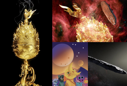 oumua_official's tweet photo. The OUMUATORA wizards carved on the Baekje Gilt-bronze Incense Burner are carved with 18 types of human aristocrats, 26 types of aquatic life warriors, and 39 types of animal crew, including tigers, deer and elephants, centering on the leader phoenix.
#NFT #OUMUA #OUMUATORA https://t.co/swJrPRyXUo