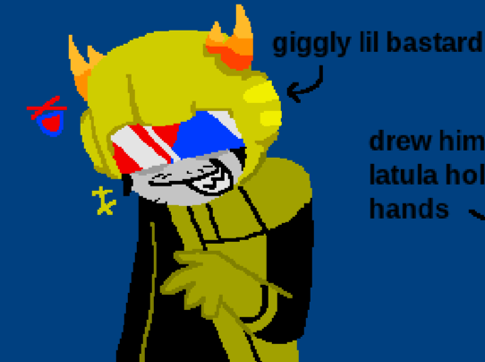 somebitchonline's tweet photo. gus.y did yo;u knoe i lob mitu,na hes s.o so silly 

(not mai best. work on himthou gh im sorree tun.a >_<)
#HOM3STUCK #Homestuck #mitunacaptor https://t.co/3EtnFC1cPe