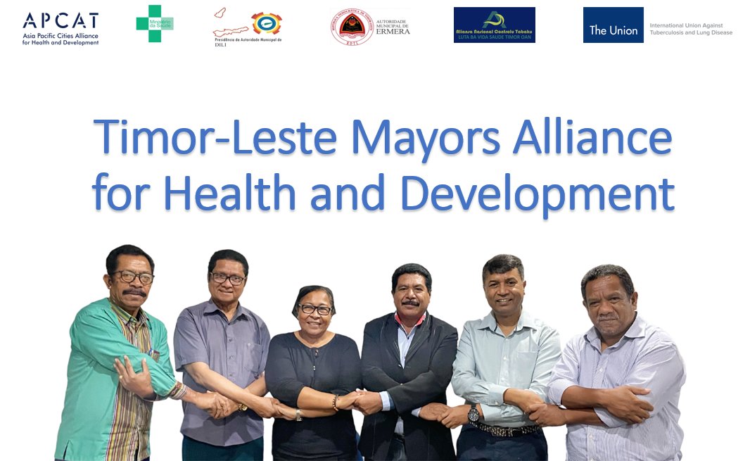 APCAT (@apcatncd) on Twitter photo Timor-Leste has established a Mayors Alliance 
with the aim to save lives and contribute to make positive change in health and development.
#endtobacco, #EndNCDs, #EndTB, promote #OneHealth #apcat, #CNS,
Salute to all the Mayors. Timor-Leste has established a Mayors Alliance 
with the aim to save lives and contribute to make positive change in health and development.
#endtobacco, #EndNCDs, #EndTB, promote #OneHealth #apcat, #CNS,
Salute to all the Mayors.