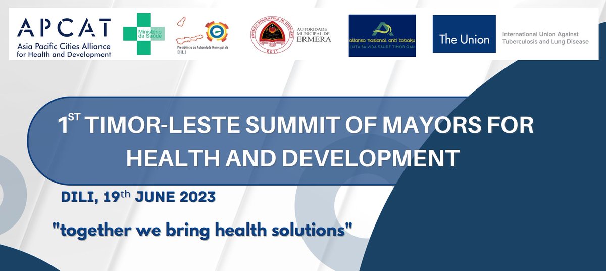 APCAT (@apcatncd) on Twitter photo The 1st Timor-Leste Mayors Summit for Health and Development is being held today 19th June in Dili today. This inaugural event is attended by all 5 mayors, Minister of Health, Minister of Finance, Former Prime Minister of Timor-Leste, civil society, youth and media. The 1st Timor-Leste Mayors Summit for Health and Development is being held today 19th June in Dili today. This inaugural event is attended by all 5 mayors, Minister of Health, Minister of Finance, Former Prime Minister of Timor-Leste, civil society, youth and media.